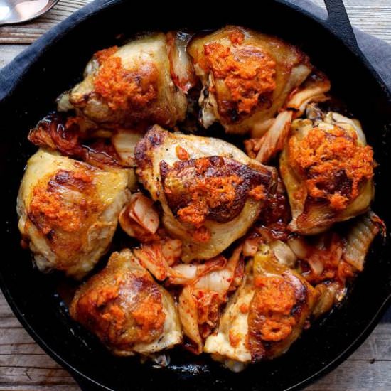 Kimchi Chicken Thighs