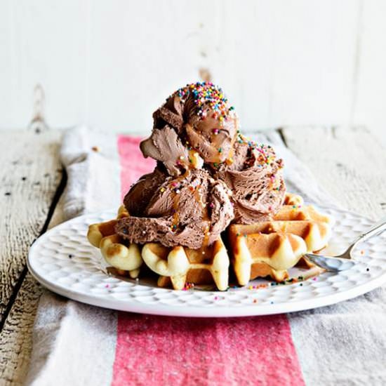 Homemade Dessert Waffles