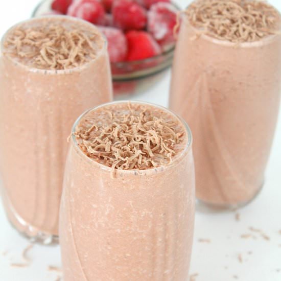 Fudge, Strawberry and Cherry Smoothie