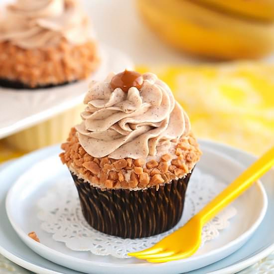 Banana Cupcakes with Browned Butter