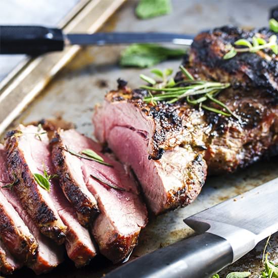 Grilled Butterflied Leg of Lamb
