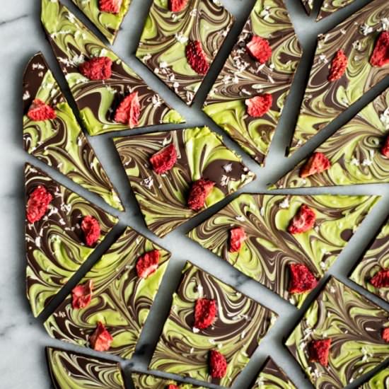 Matcha Chocolate Bark