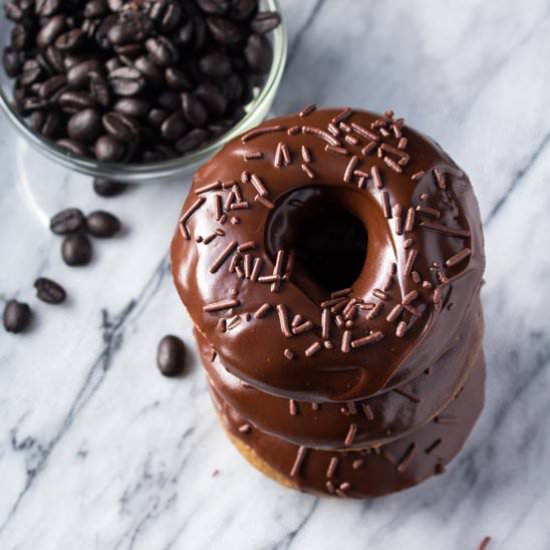 Baked Mocha Doughnuts