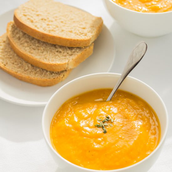Leek Sweet Potato and Rosemary Soup