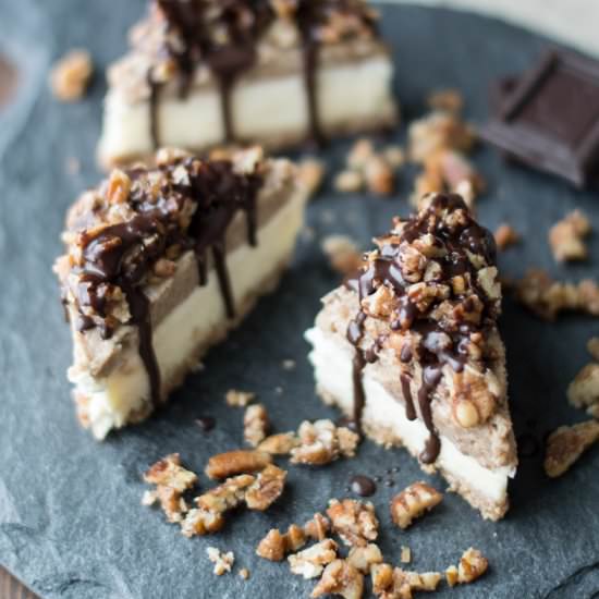 Butter Pecan Cheesecake Triangles