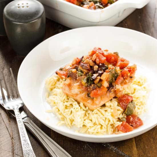 Baked Mahi Mahi with Tomatoes
