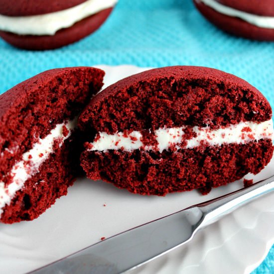 Red Velvet Whoopie Pies