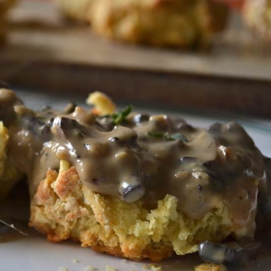 Biscuits and Mushroom Gravy