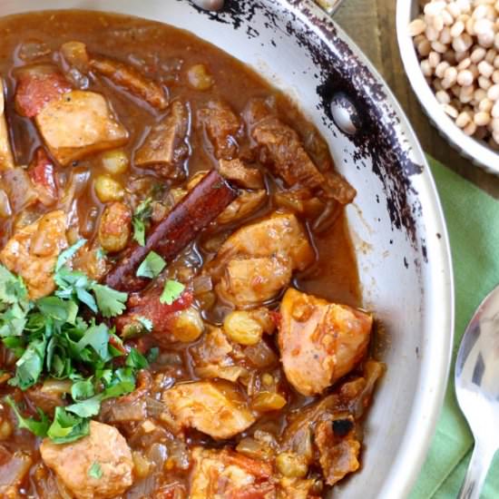 Chicken Masala with Figs and Raisin