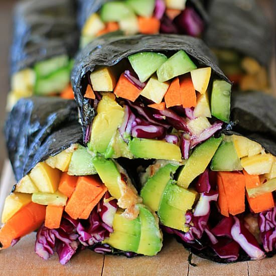 Sunrise Nori Wraps + Tahini Drizzle