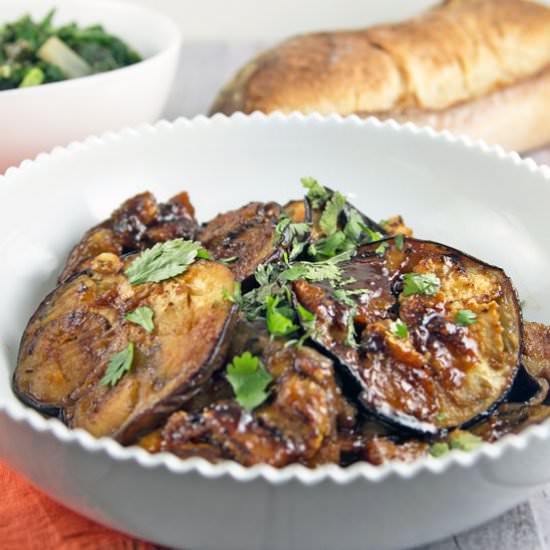 Moroccan Honey Glazed Eggplant