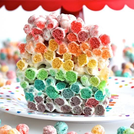Rainbow Cereal Cake
