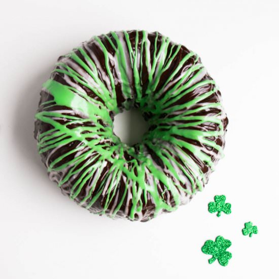 Chocolate Mint Chip Bundt Cake
