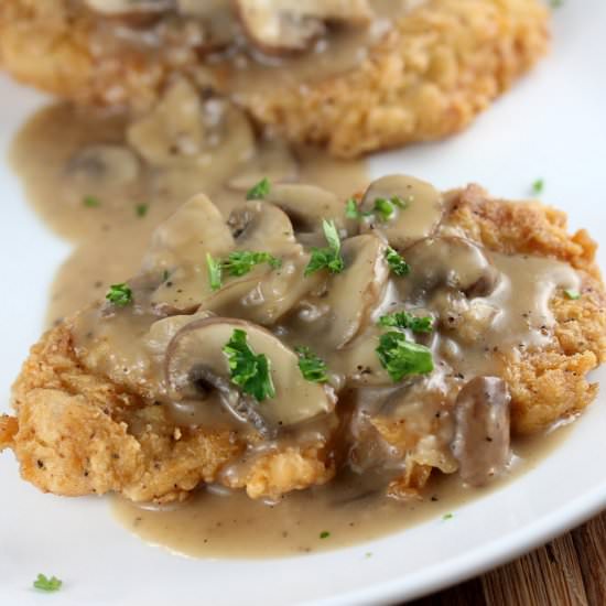 Pork Chops with Mushroom Gravy