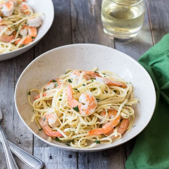 Shrimp Scampi Linguine