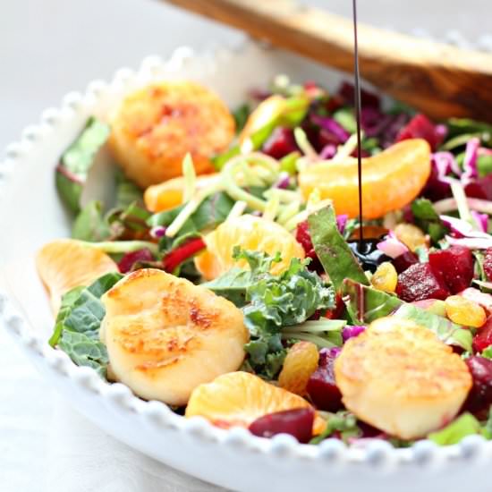 Honey Citrus Balsamic Scallops