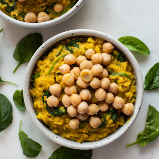 Savory Turmeric Chickpea Oats