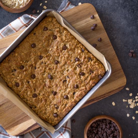 Whole Wheat Oatmeal Chocolate Chip Bars