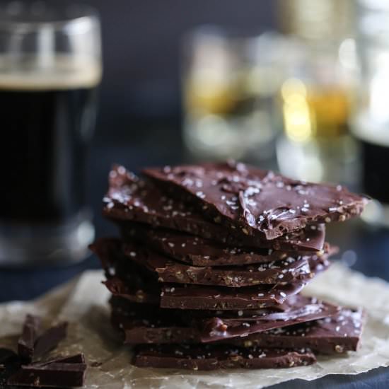 Guinness Chocolate Quinoa Bark