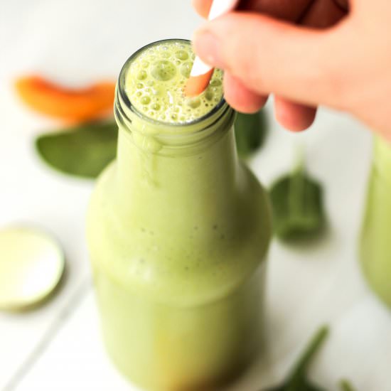 Healthy Green Peach Lassi