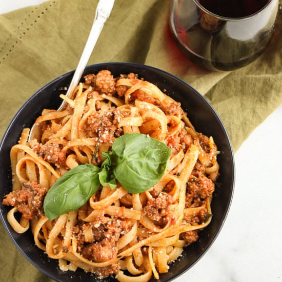Fettuccine Bolognese