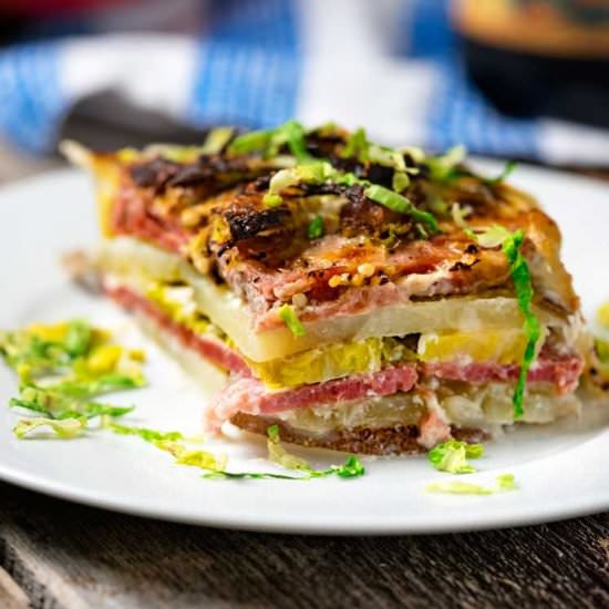 Corned Beef Potato Gratin
