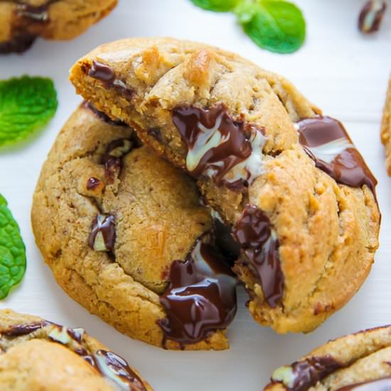 Mint Chocolate Chunk Cookies