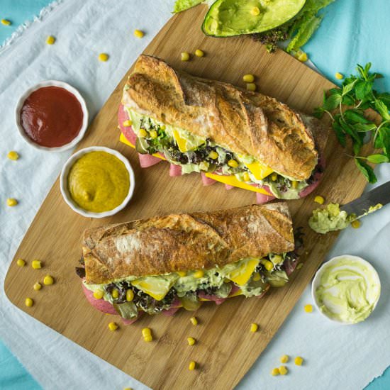 Avocado French Bread Sandwich