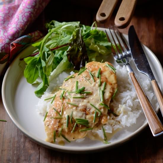 Chicken with Mustard Cream Sauce