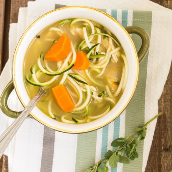 Chicken Zucchini Noodle Soup