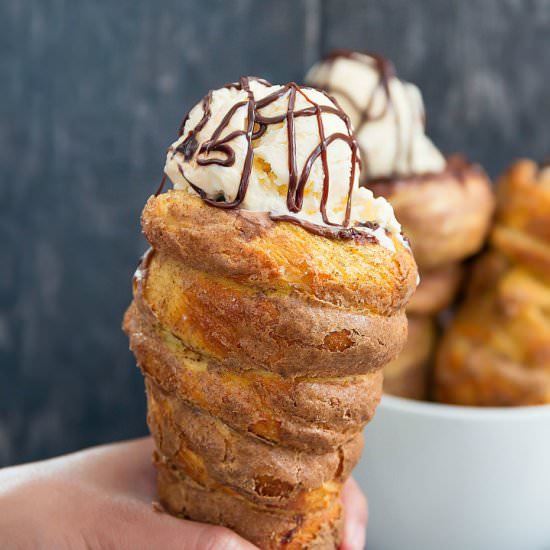 Donut Ice Cream Cones