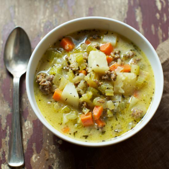 Cheeseburger Soup {gluten-free}