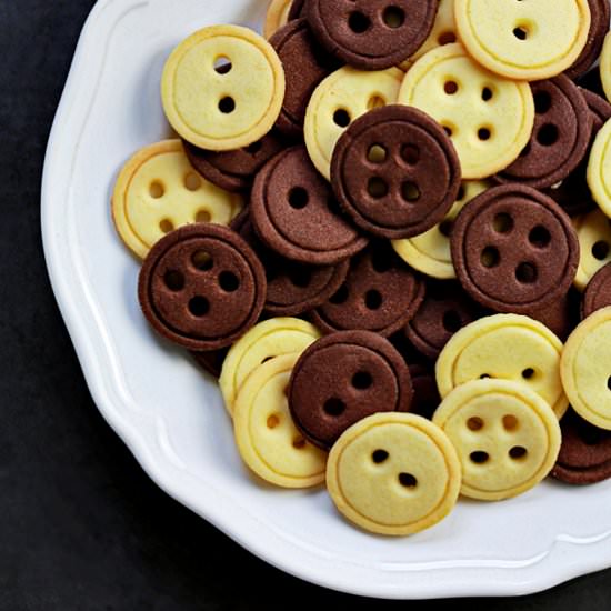 Vanilla And Chocolate Button Cookie