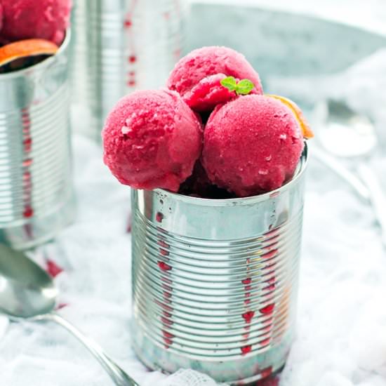 Easy Blood Orange Sorbet