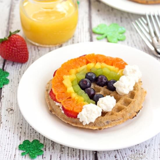 Rainbow Fruit Waffles
