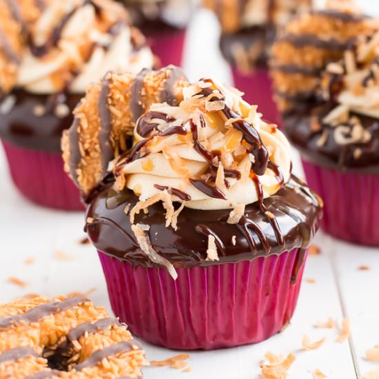 Samoa Cupcakes