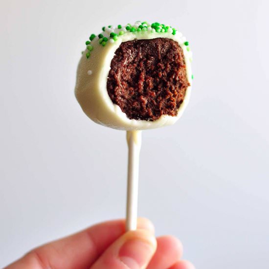 Mint Chocolate Stout Cake Pops
