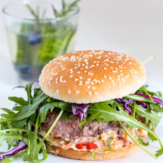 Beef Burger and Chunky Pepper Mayo