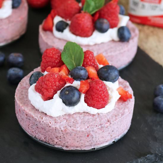 Strawberry Milkshake Chia Cakes