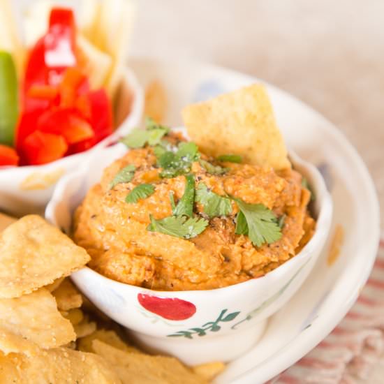 Sour Cream & Red Pesto Bean Dip