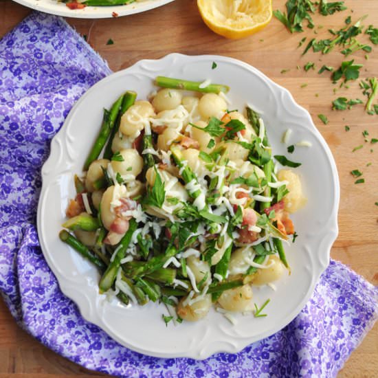 Gnocchi with Asparagus and Bacon