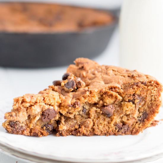 Peanut Butter Cup Skillet Cookie