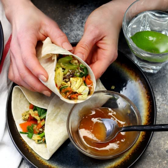 Moo Shu Veggie Wraps
