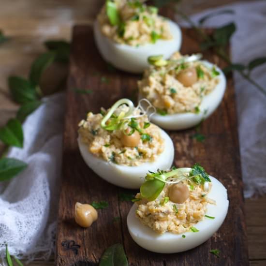 Chickpea Deviled Eggs