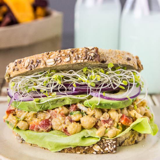 Smashed Chickpea Salad Sandwich