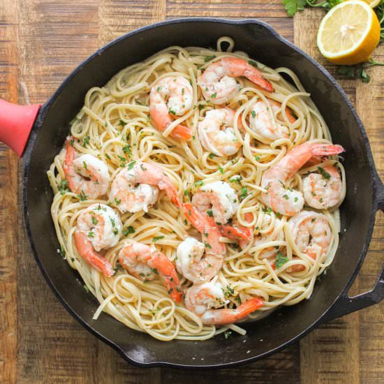 Shrimp Scampi with Linguine