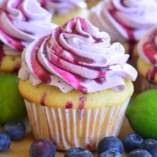 Blueberry Key Lime Cupcakes
