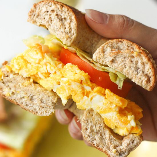 E.L.T (Egg Lettuce Tomato) Bagel
