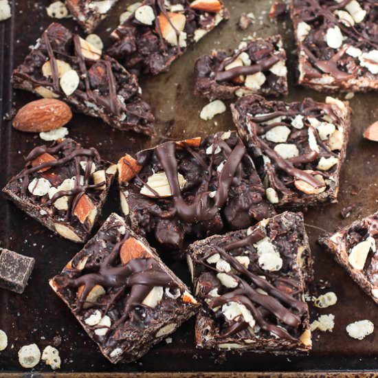 Crunchy Dark Chocolate Almond Bark