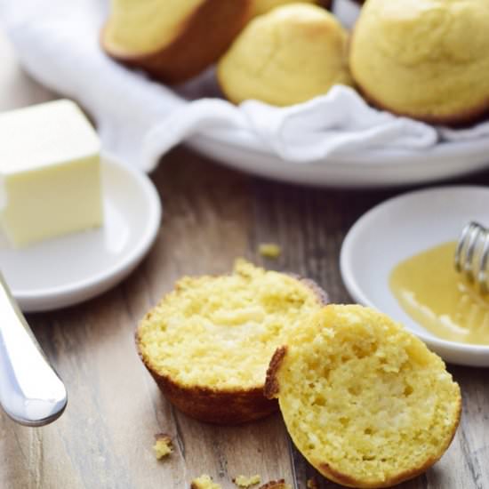 Honey Ricotta Corn Muffins